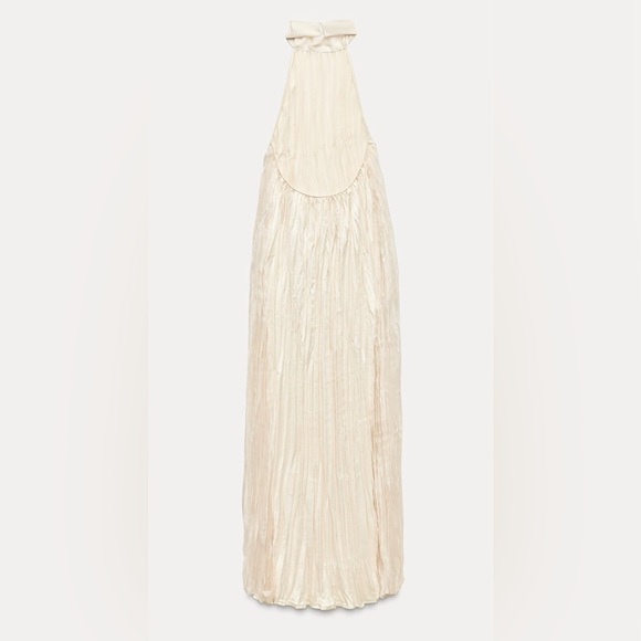 Zara Cream Halter Dress - Picture 3 of 12